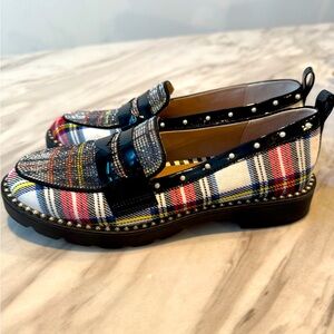 Betsey Johnson plaid loafers